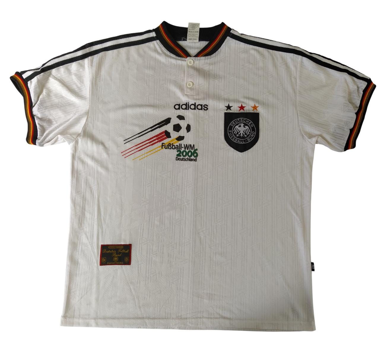 Size XL Adidas Vintage 90s Men Germany DFB T-shirt Jersey Made in