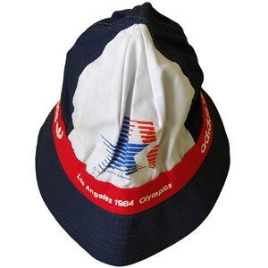 Ny Adidas Los Angeles OS 1984 keps tillverkad i Korea vintage 80-tal blå/marinblå vit röd