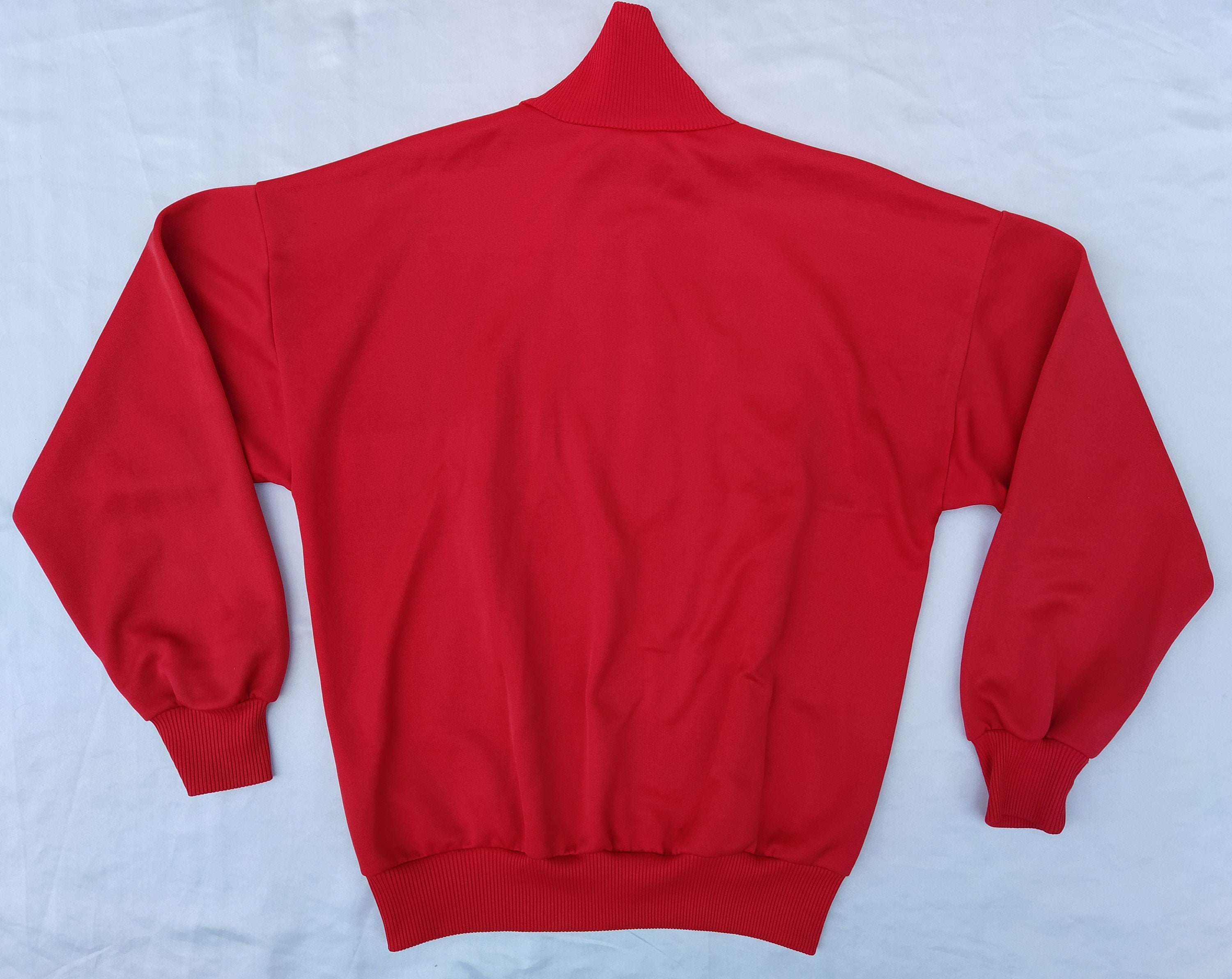 Adidas Originals 80s or 90s Vintage Men Zip Jacket Track Top, Red