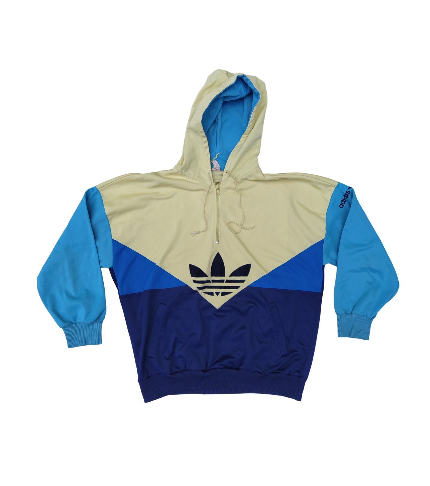 Adidas Vintage 80s Colorado Hoodie Pullover Hooded 1/4 Quarter Zip