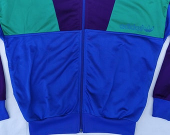 Adidas Originals 80s or 90s Vintage Men Zip Jacket Track Top, Blue