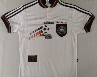 Size S Adidas Vintage 90s Men Germany DFB T-shirt Jersey Made in
