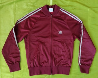 Adidas Originals ATP Keyrolan made in USA vintage jacket training track top  80s size S dark red / burgundy white