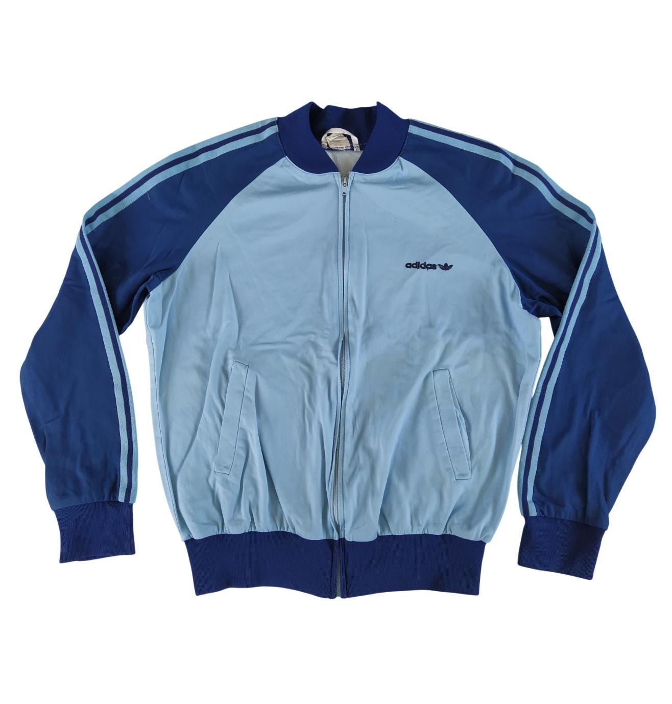 Adidas Originals Vintage 80s Zip Jacket Tracksuit Top, Size L, D