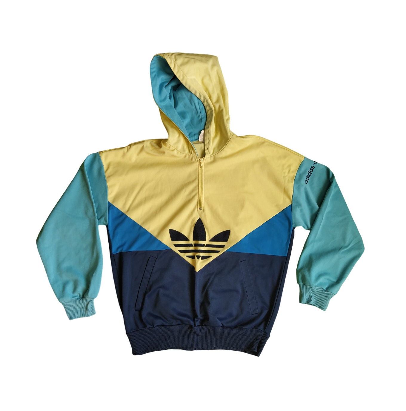 Adidas Vintage 80s Colorado Hoodie Pullover Hooded 1/4 Adidas Vintage 80s Colorado Hoodie Pullover Hooded 1/4