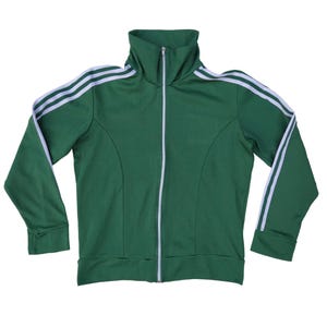 Adidas 70s Vintage Men Zip Track Top Jacket Light Blue Dark Blue