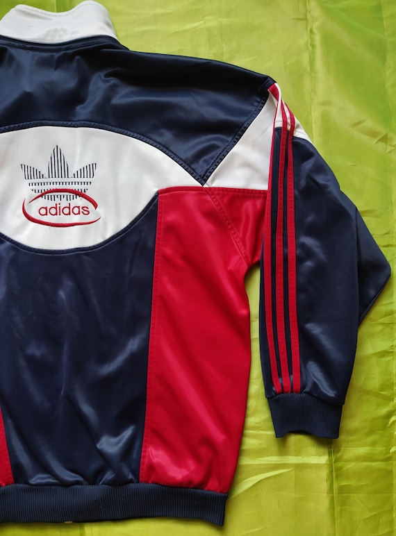 Adidas Vintage 80s or 90s Jacket Track Top Navy / Blue White