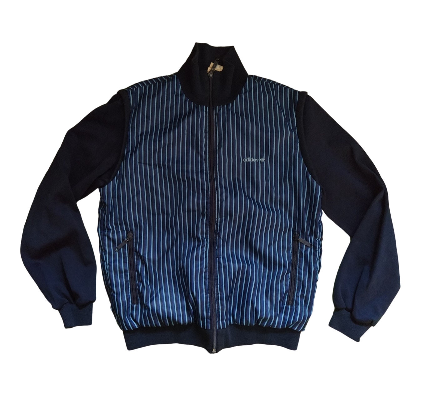 トップス 80s adidas W.GERMANY jacket L navy Vintage 80's Adidas Classic Full Zip Logo Track Jacket Mens