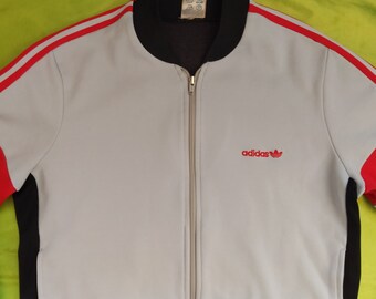80s adidas 韓国製 トラックジャケット 80s adidas アディダス レザージャケット vintage 80s】adidas レザー
