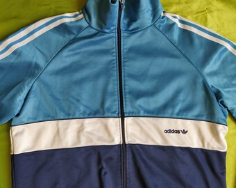 トップス 70s adidas track jacket Adidas 70s Vintage Men Zip Track Top Jacket Blue Navy White Size