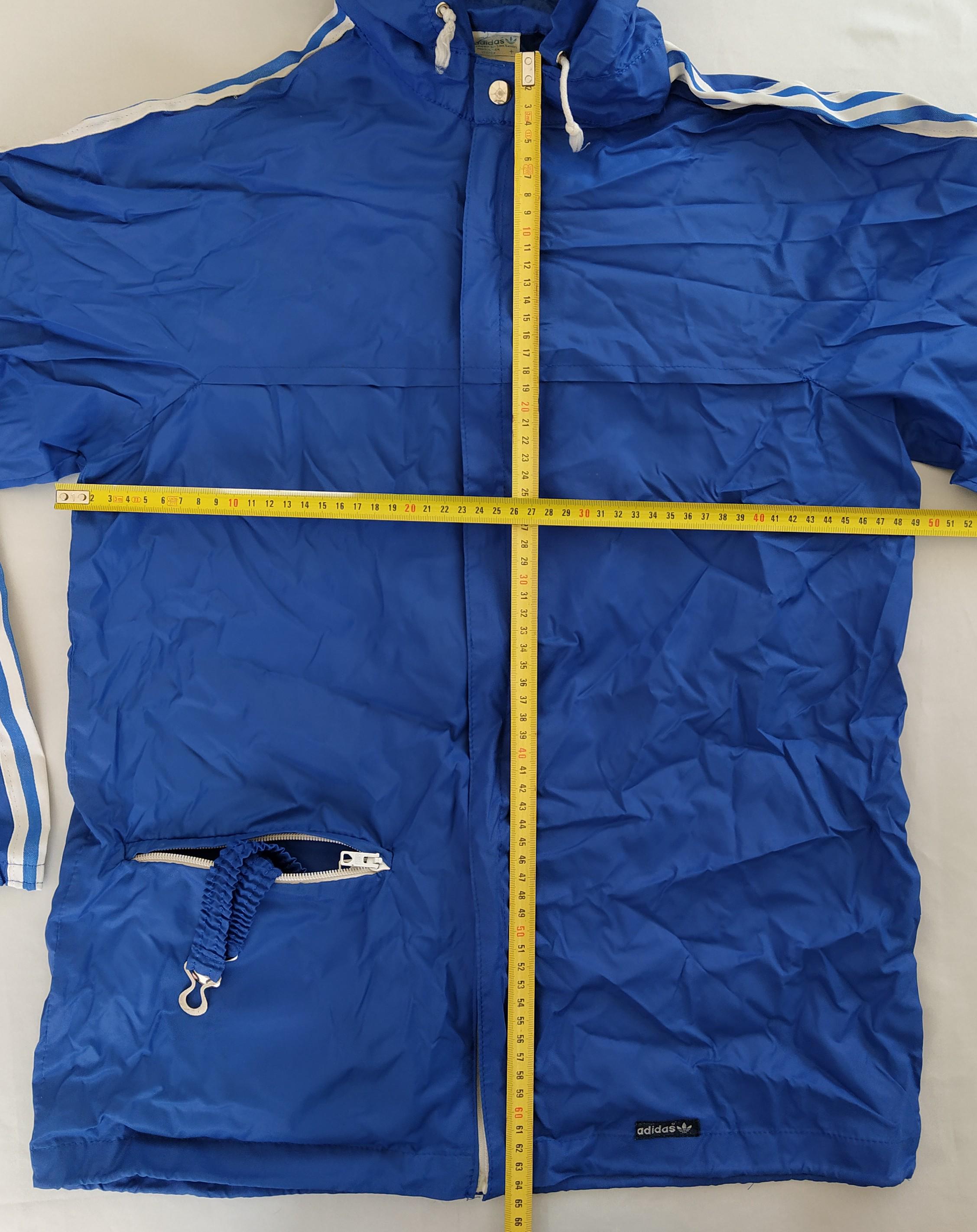 Adidas Originals Vintage 80s Ventex Rain Hooded Jacket, Blue White Adidas Originals Vintage 80s Ventex Rain Hooded Jacket, Blue White