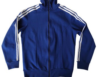 Adidas 70s Vintage Zip Track Top Jacket, Size 106, Blue, Men Women