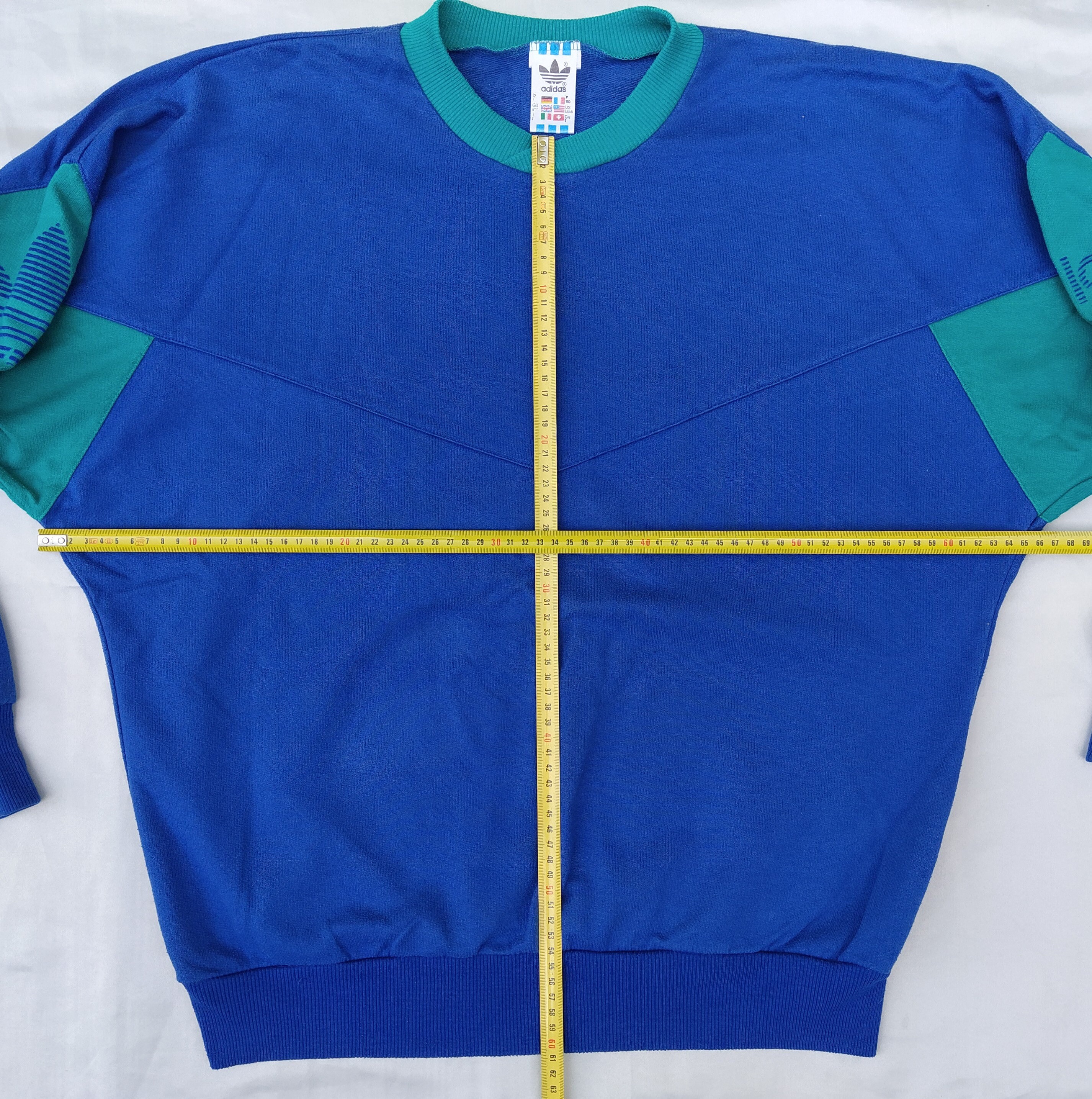 old　adidas　プルオーバージャケット　オーストリア製　希少デザイン adidas - 【希少】80's adidas vintage 本革レザージャケットの