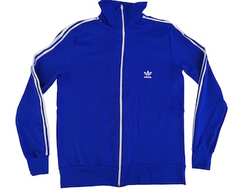 Adidas Originals Vintage Men Zip Track Top Jacket Blue Dark