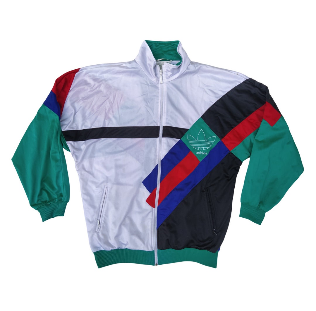 Adidas Originals 90s Vintage Men Zip Jacket Track Top, White Black Green Blue, Size L, D 7, F 186 - Etsy Adidas Originals 90s Vintage Men Zip Jacket Track Top, White Black Green Blue, Size L, D 7, F 186 - Etsy