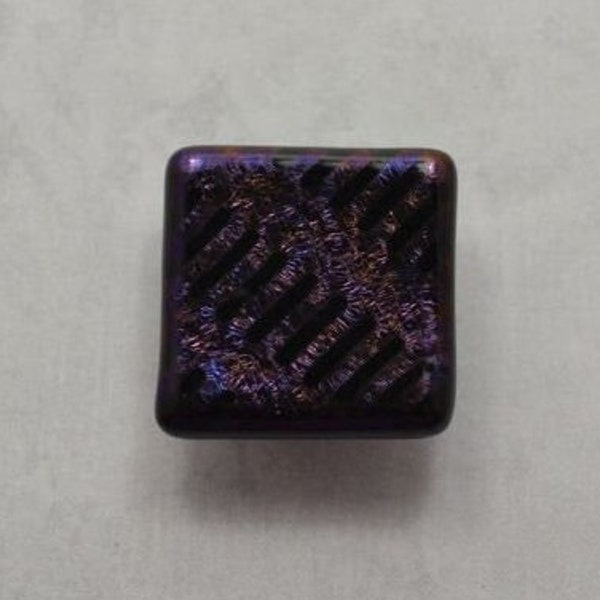 Handmade Purple Iridescent Square Glass (H-11)