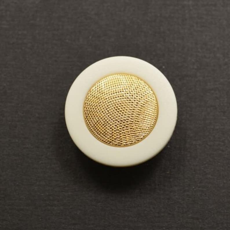 Shank Button Gold Rim White Rim With Bright Gold Center Button – Shank (MM-03) - Etsy