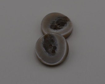 Grey Marbleized Pearl Like Round Button – 2 hole (3A-01)