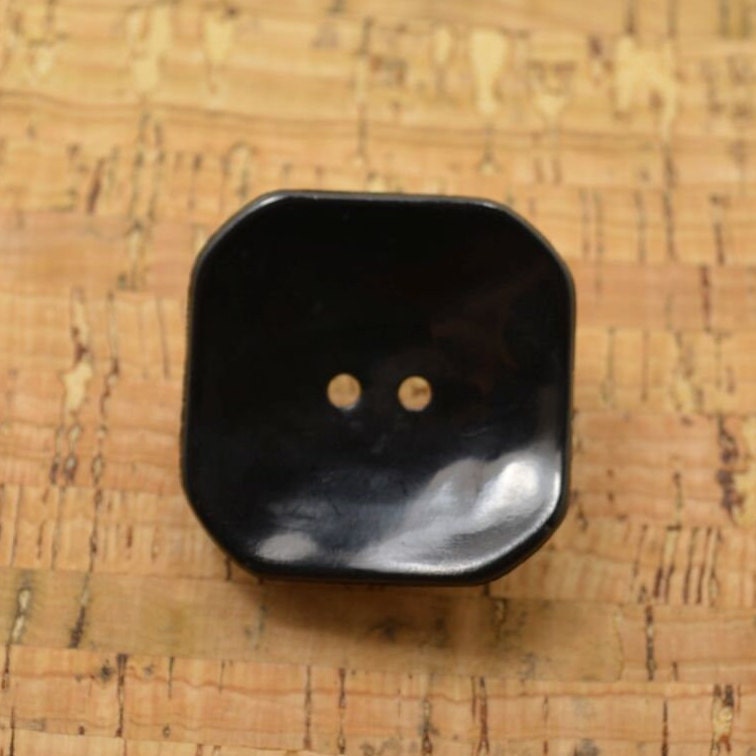 Shaped Button Part Black Irregular Octagon Shaped Button Square With Clipped Corners – 2 ...