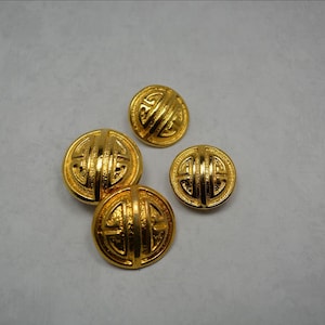 Vintage matte and shiny gold shank button double &quot;G&quot; logo (A-03)