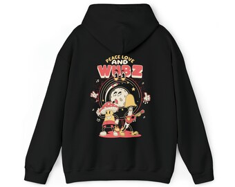 Peace Love and Wubz LSDREAM Hoodie Plain Black Hoodie LSDREAM Sweatshirt EDM Pullover Festival Hoodie Winter Rave Outfit