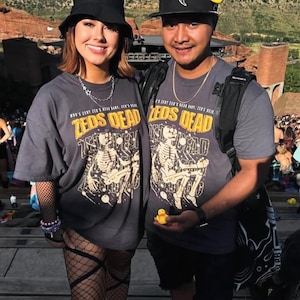 ZD Trippy Skeleton Festival Tee EDM Merch Rave Outfit