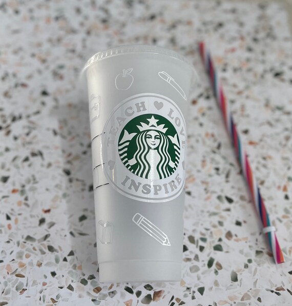 Teacher Starbucks Cold Cup - Color Change Cup - Back to School - Gift for  Teacher - 24 Oz Reusable Cup - Etsy