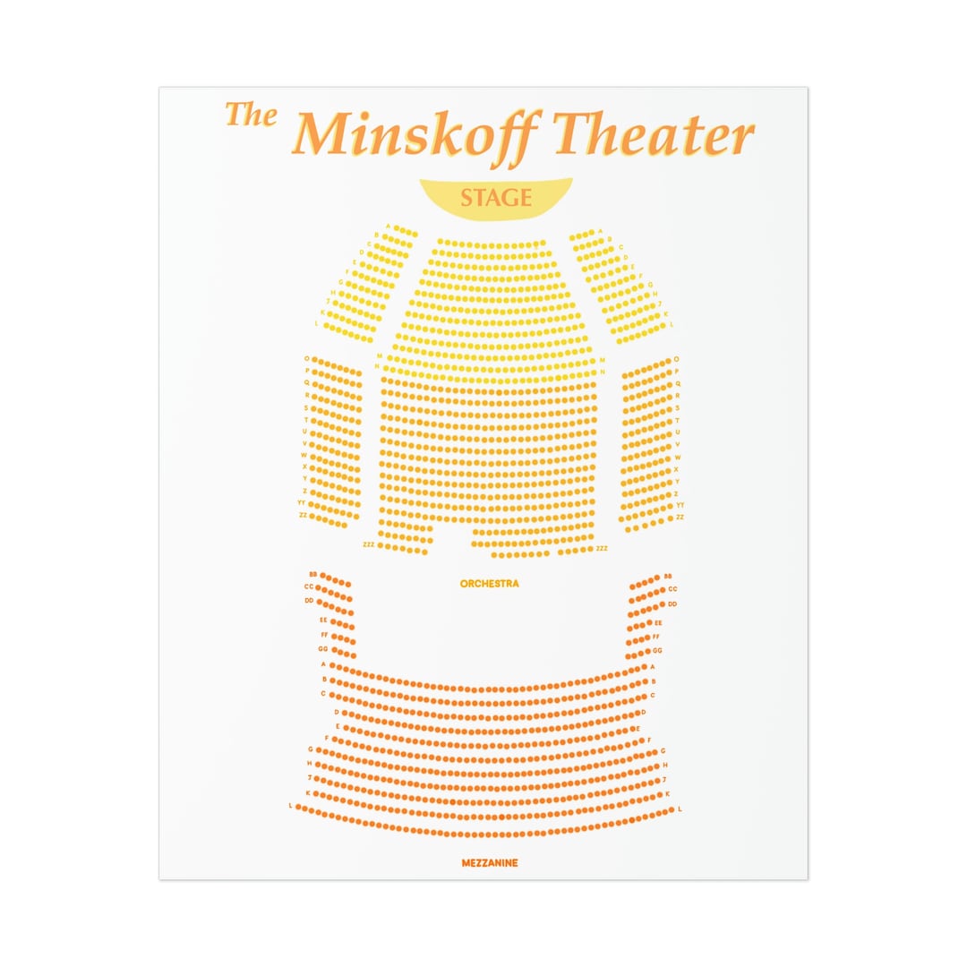 The Minskoff Theater Seating Chart Uncoated Poster Etsy
