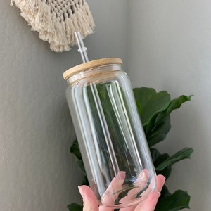 Clear and frosted sublimation cups | 16 oz glass can cups | sublimation blanks | blank cups for crafters