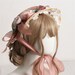 Lolita Headdress, Lolita Half Bonnet, Fairy Bonnet Flower Straw Hat, Lolita Flower Straw Hat, Lace-up Flower Straw Hat, Rococo Lolita Hat 