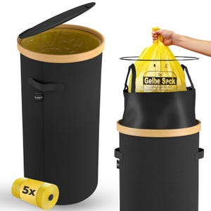 Yellow bag stand - Sturdy garbage bag stand, odor-proof trash can lid, trash bag holder, trash can, trash container, waste separation system