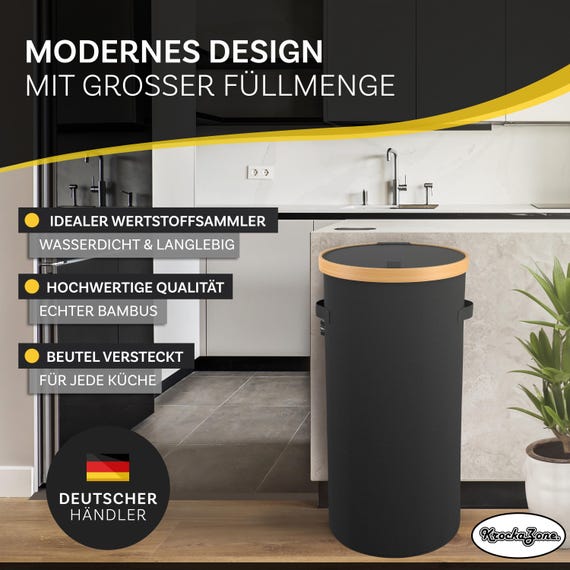 WOHNSCHMIED Gelber Sack Ständer - Müllsackhalter Mit Auslaufschutz