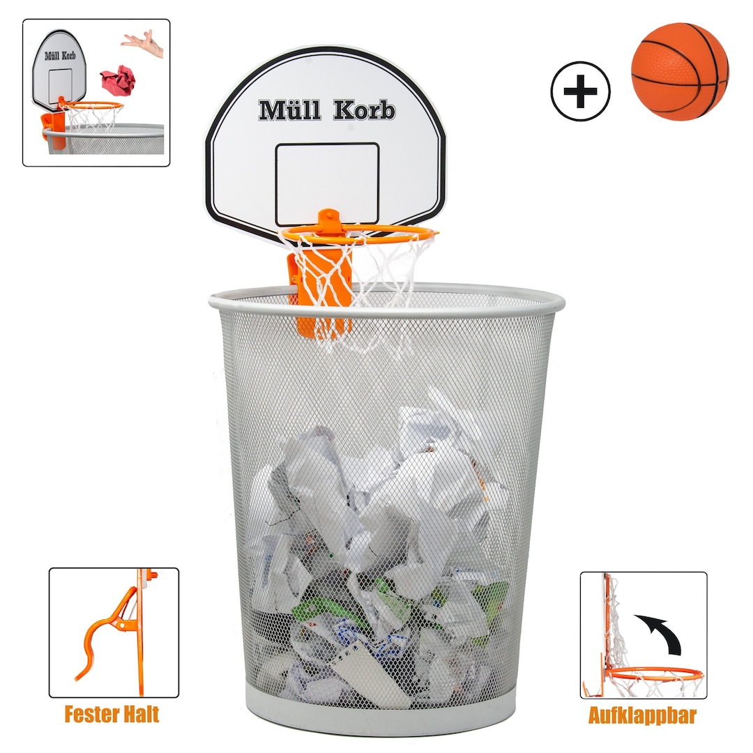 Mini Basketball Hoop for the Trash Can/wastebasket With a Small Ball