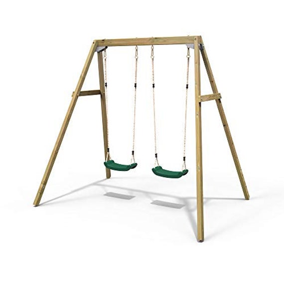 Rebo® Active Range Wooden Garden Double Swing Set Green Etsy
