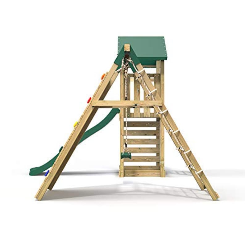 Rebo® Challenge Wooden Climbing Frame With Swings Slide and Etsy UK