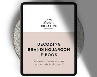 Branding 101 E-Book, Brand Design Vocabulary Guide, Branding Guide for Small Businesses, Small Shop Brand Resource