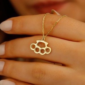 Brass Knuckles Necklace - Etsy