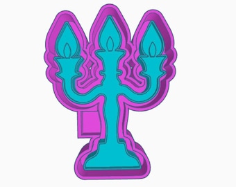3D Candelabra STL File: Candle Master Model for Silicone Molds (Digital Download)