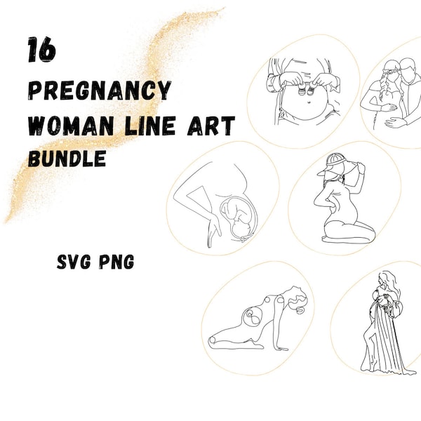 Pregnant Woman Svg - Etsy