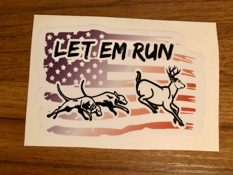 Deer Dog Hunter Sticker Etsy