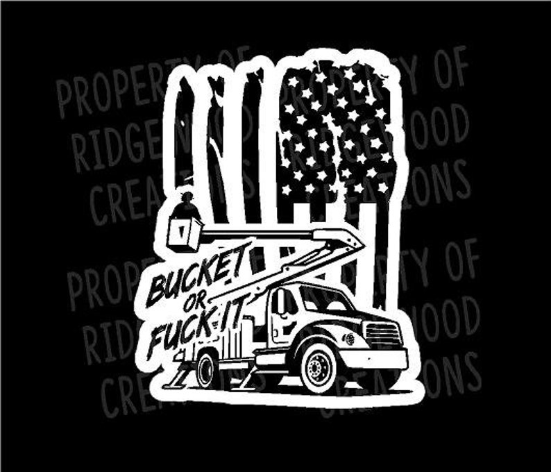 Bucket Truck Decal Etsy
