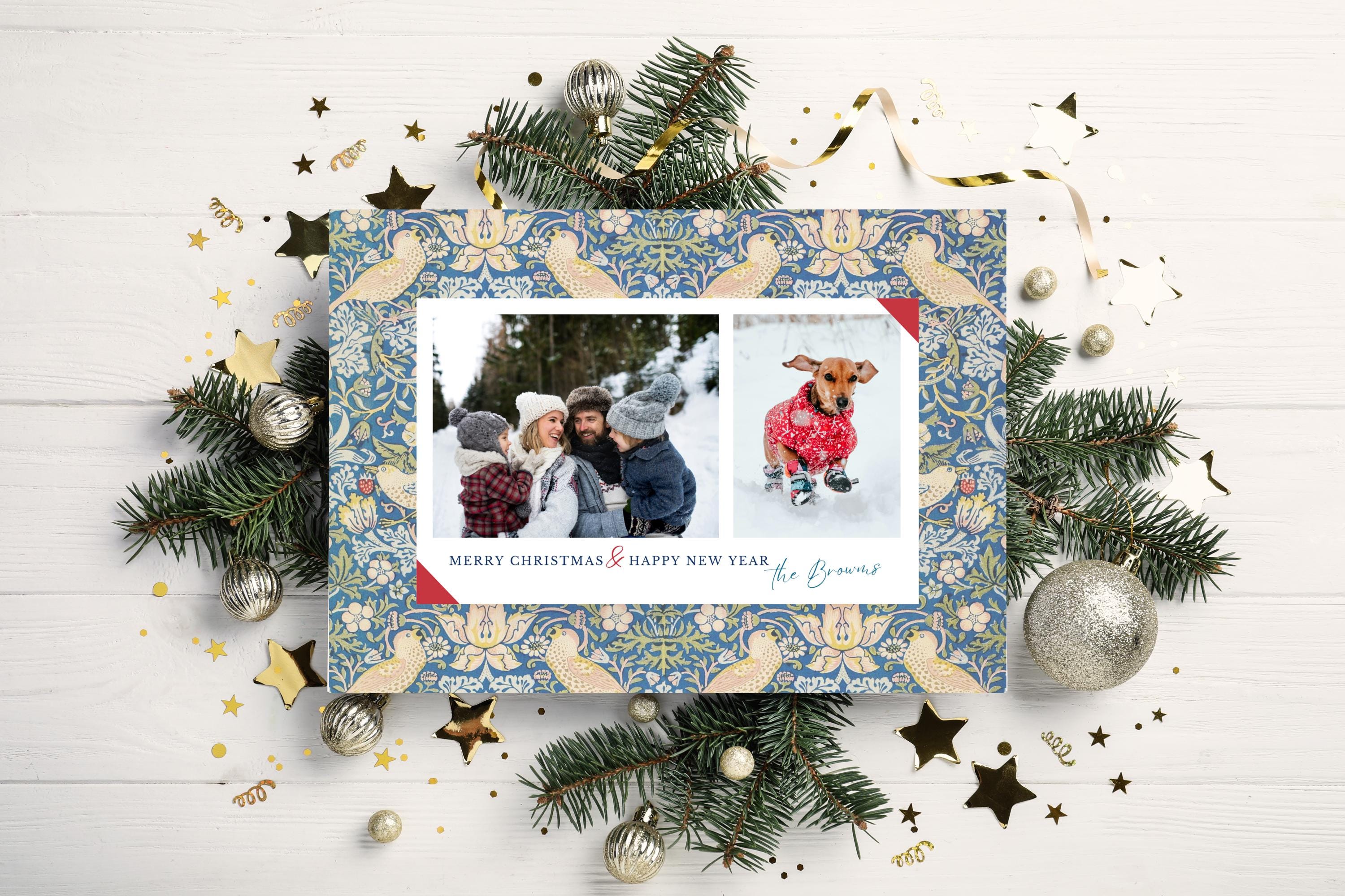 Editable Holiday Card Template | Canva Printable Holiday Greeting Card ...