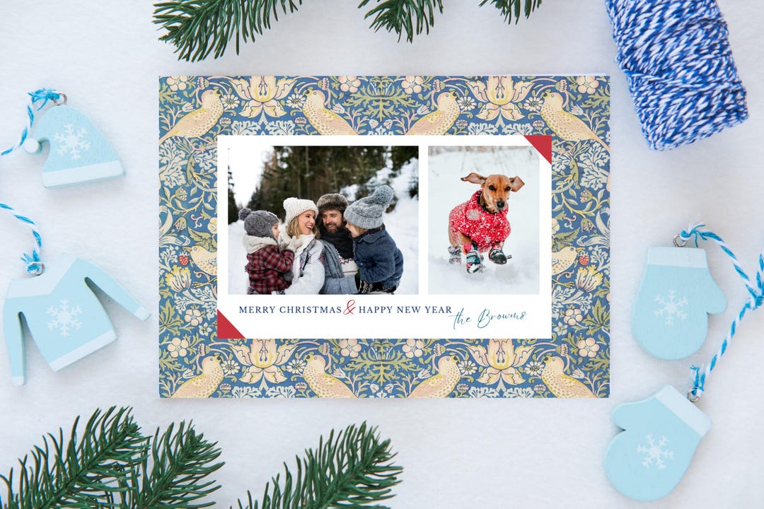 Editable Holiday Card Template | Canva Printable Holiday Greeting Card ...