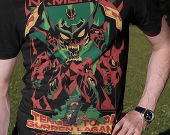 Anime Vintage, Tengen Toppa Gurren Lagann Super Galaxy Drill Fighter Mech Robot Manga Lover Gift Anime fan Merch