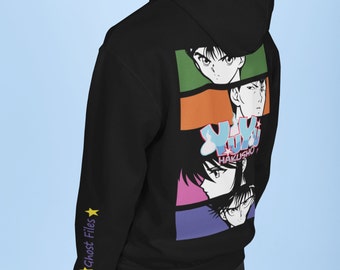 Felpa con cappuccio unisex Anime Retro Spirit Detective, maglietta Anime Manga, maglietta Anime in stile vintage, felpa con cappuccio Anime Lovers, maglietta grafica Anime