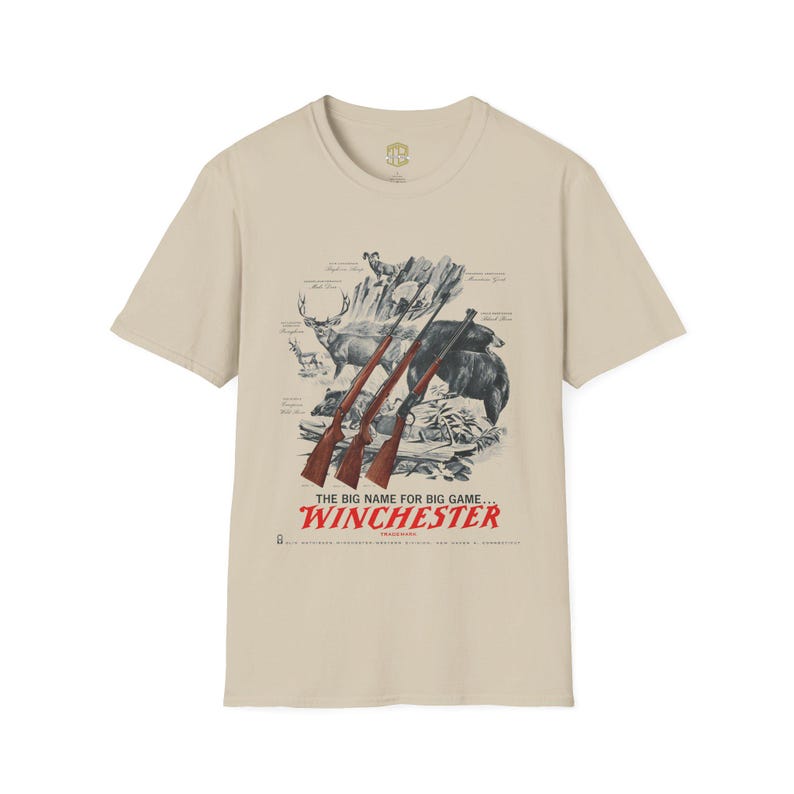 Vintage Deer Hunter Rifle Unisex Softstyle T-shirt, Retro Hunting Tee ...