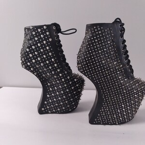Jeffrey Campbell Havana Heelless Studded Lace up Boot Etsy