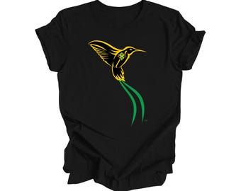 The Doctor Bird Jamaica with Canadian Maple Leaf - Unisex Jersey Short Sleeve Tee