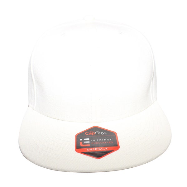 Blank White Vintage Authentic Unisex Custom Snapback Hat/Cap - (Origins - The Cap Guys/Inspired Exclusives)