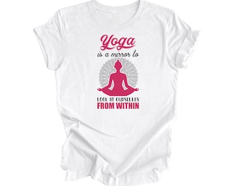 Yoga Is A Mirror To Look At Ourselves From Within - Unisex Jersey Short Sleeve Tee